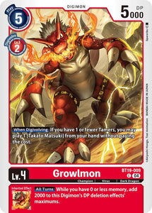 Growlmon / Common / BT19-20