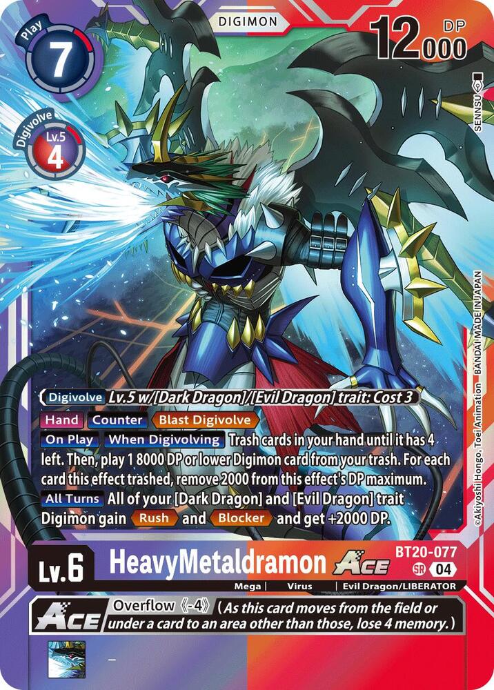 HeavyMetaldramon ACE / Super Rare / BT19-20