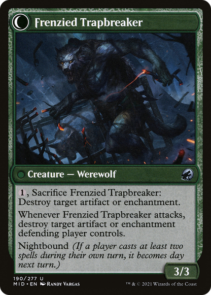 Outland Liberator // Frenzied Trapbreaker (MID-190) - Innistrad: Midnight Hunt: (Double Faced Transform)