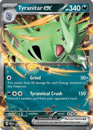 Tyranitar ex 064/131  - Holofoil SV Prismatic Evolutions - Double Rare