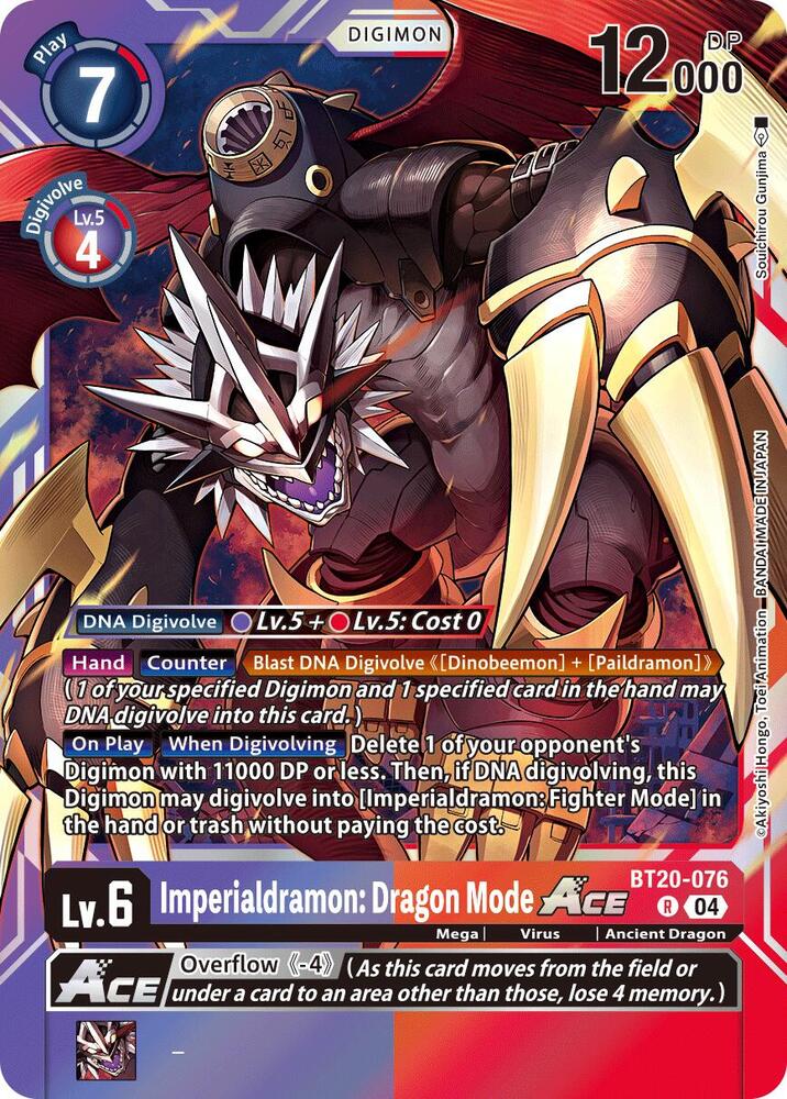 Imperialdramon: Dragon Mode ACE / Rare / BT19-20