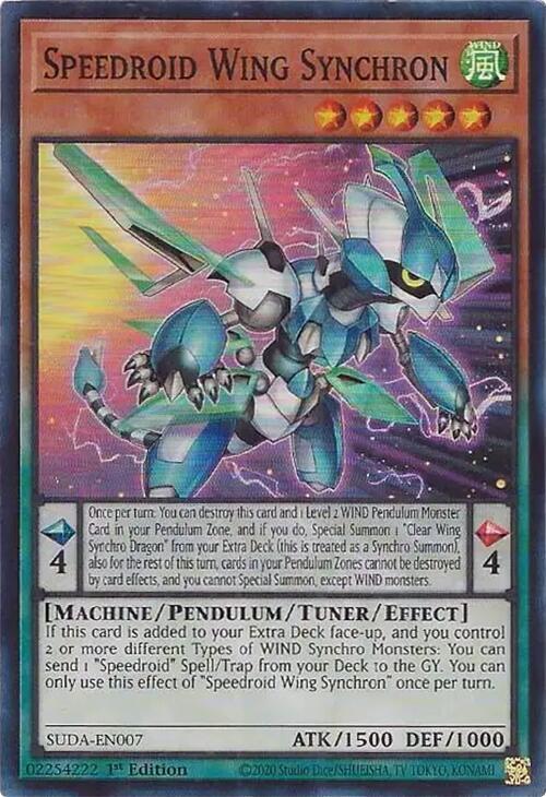 Speedroid Wing Synchron / Super Rare / SUDA / 1st Edition