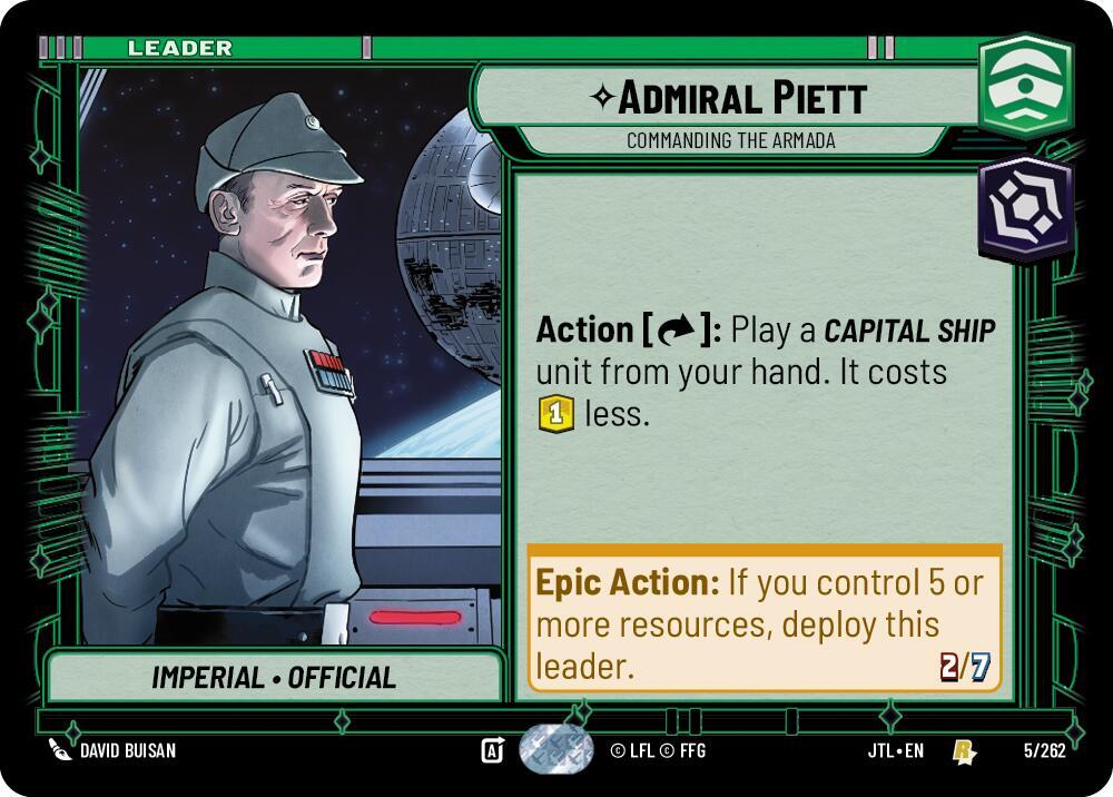 Admiral Piett - Commanding the Armada / Rare / JTL