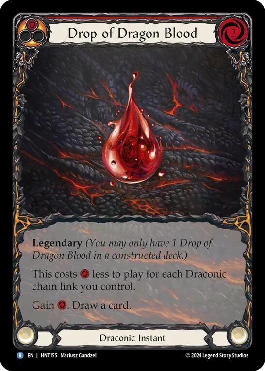 Drop of Dragon Blood (Red) / Rare / HNT (FOIL) (Extended Art)