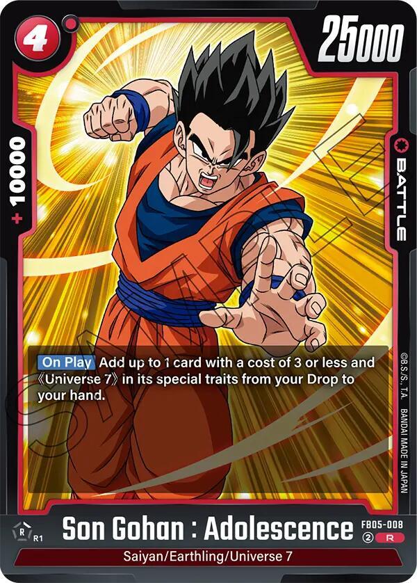 Son Gohan : Adolescence - FB05-008 / Rare / FB5