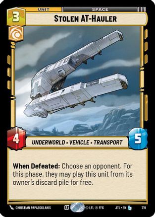 Stolen AT-Hauler (Foil) (719) - Jump to Lightspeed Foil