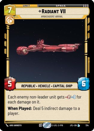 Radiant VII - Ambassadors' Arrival (Foil) (724) - Jump to Lightspeed Foil