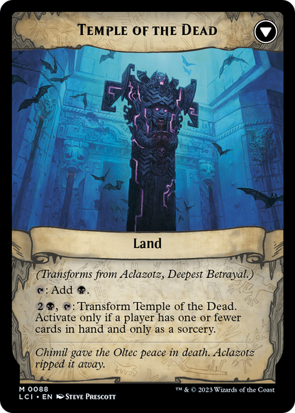 Aclazotz, Deepest Betrayal // Temple of the Dead (LCI-088) - The Lost Caverns of Ixalan