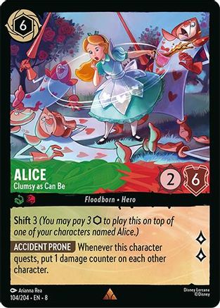 Alice - Clumsy as Can Be (104/204) - Reign of Jafar Cold Foil