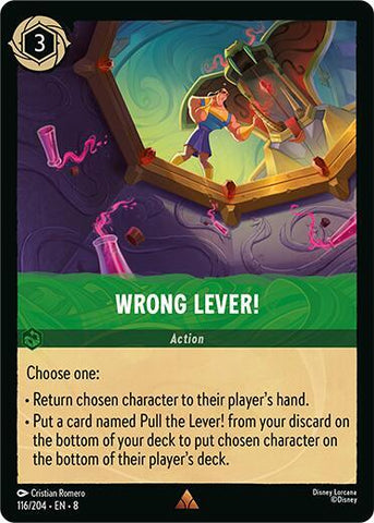 Wrong Lever! / Rare / LOR8 (FOIL)