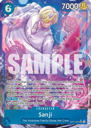 Sanji (Alternate Art) (OP11-051) - A Fist of Divine Speed Foil