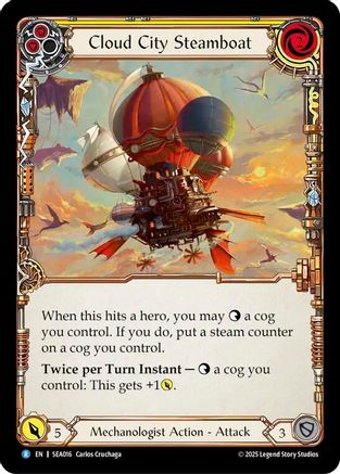 Cloud City Steamboat (Yellow) (SEA016) - High Seas Rainbow Foil