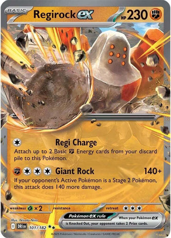 Regirock ex - 101/182 / Double Rare / DRI