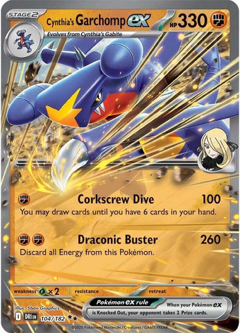 Cynthia's Garchomp ex - 104/182 / Double Rare / DRI
