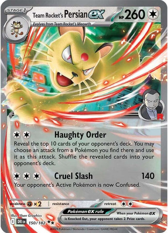 Team Rocket's Persian ex - 150/182 / Double Rare / DRI
