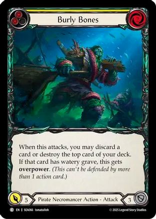 Burly Bones (Yellow) (SEA066) - High Seas Rainbow Foil