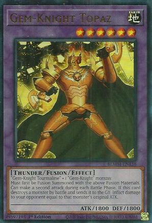 Gem-Knight Topaz (BLMM-EN138) - Battles of Legend: Monster Mayhem 1st Edition
