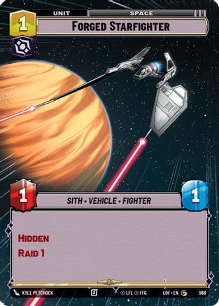 Forged Starfighter (Hyperspace Foil) (968) - Legends of the Force Foil