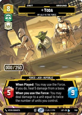Yoda - My Ally is the Force (Serialized) (1149) - Legends of the Force Foil