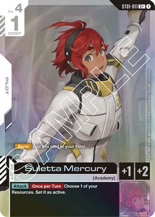 Suletta Mercury (C+) (ST01-011) - Starter Deck 01 Heroic Beginnings Holofoil