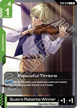 Peaceful Timbre (ST02-013) - Starter Deck 02 Wings of Advance