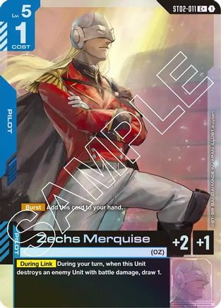 Zechs Merquise (C+) (ST02-011) - Starter Deck 02 Wings of Advance Holofoil