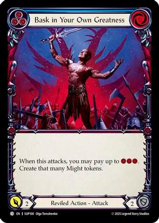Bask in Your Own Greatness (Blue) (SUP100) - Super Slam Rainbow Foil