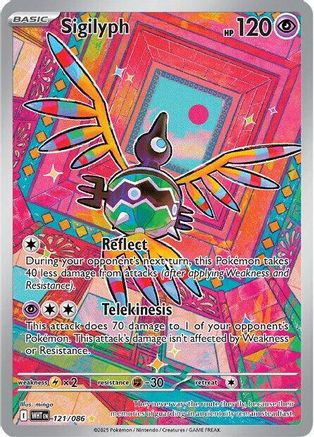 Sigilyph 121/086  - Holofoil SV White Flare - Illustration Rare