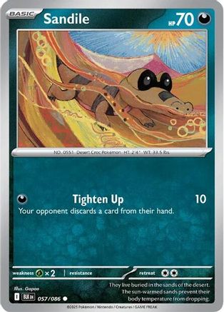 Sandile 057/086  - Reverse Holofoil SV Black Bolt - Common