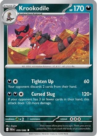 Krookodile 059/086  SV Black Bolt - Uncommon