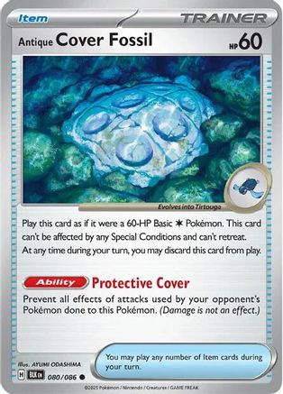 Antique Cover Fossil 080  SV Black Bolt - Common