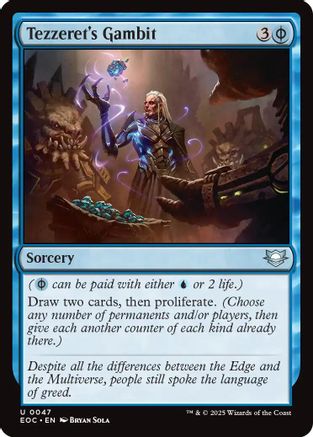 Tezzeret's Gambit (EOC-047) - Commander: Edge of Eternities