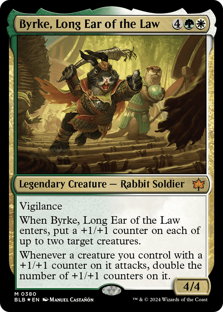 Byrke, Long Ear of the Law (BLB-380) - Bloomburrow Foil