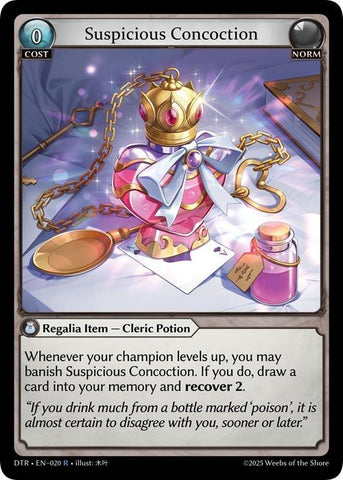 Suspicious Concoction / Rare / DTR