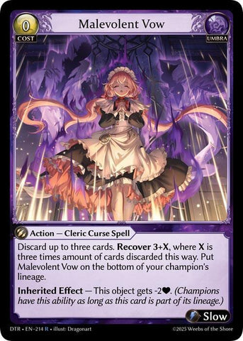 Malevolent Vow / Rare / DTR