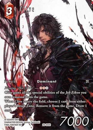 Clive (Full Art) (26-005H) - Gunslinger in the Abyss Foil