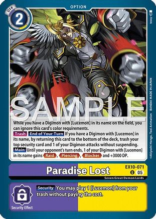 Paradise Lost (EX10-071) - Sinister Order