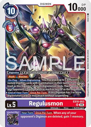 Regulusmon (EX10-053) - Sinister Order Foil