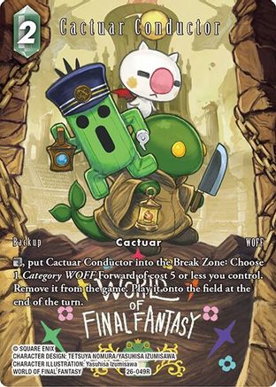 Cactuar Conductor (Full Art) (26-049R) - Gunslinger in the Abyss Foil