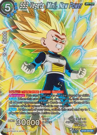 SS3 Vegeta (Mini), New Power (PRISMATIC CLASH) Foil