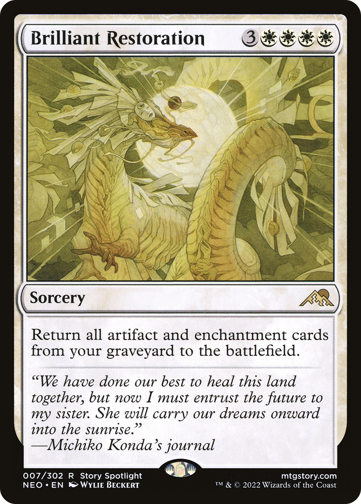 Brilliant Restoration (NEO-007) - Kamigawa: Neon Dynasty Foil
