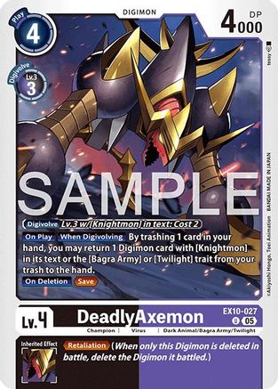 DeadlyAxemon (EX10-027) - Sinister Order