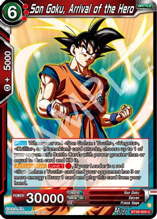 Son Goku, Arrival of the Hero (PRISMATIC CLASH) Foil