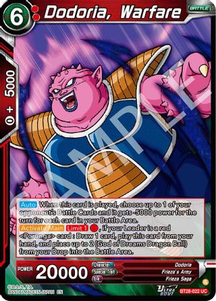 Dodoria, Warfare (PRISMATIC CLASH) Foil