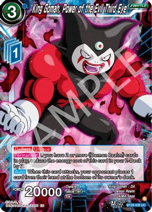 King Gomah, Power of the Evil Third Eye (PRISMATIC CLASH) Foil
