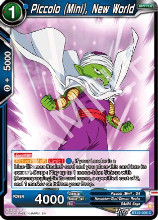 Piccolo (Mini), New World (PRISMATIC CLASH) Foil