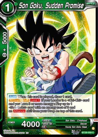 Son Goku, Sudden Promise (PRISMATIC CLASH) Foil