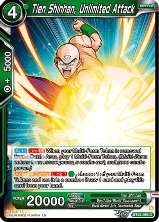 Tien Shinhan, Unlimited Attack (PRISMATIC CLASH) Foil