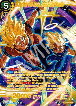 SS Son Goku & SS Vegeta, Acknowledging Strengths (SPR) (PRISMATIC CLASH) Foil
