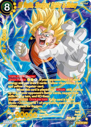 SS Vegito, Strongest Fighter in History (SPR) (PRISMATIC CLASH) Foil